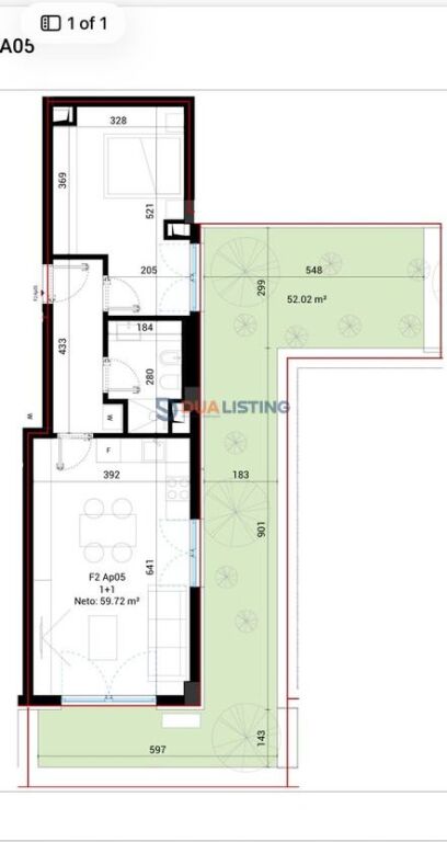 APARTMENT 1+1 FOR SALE IN DRIMADHES VILLAGE SQUARE, VLORE !!