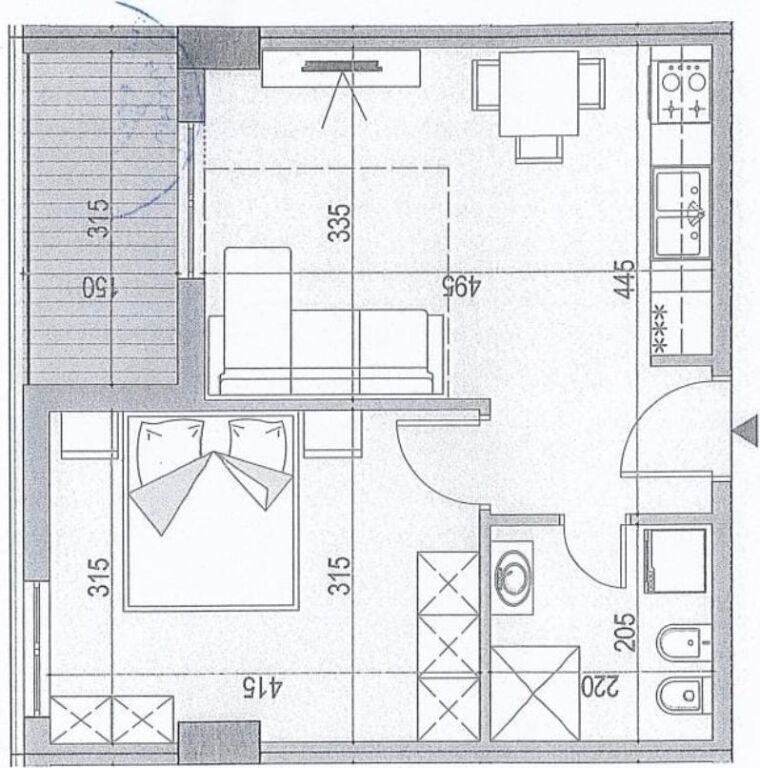 FOR SALE APARTMENT 1+1 SUPER FURNISHED