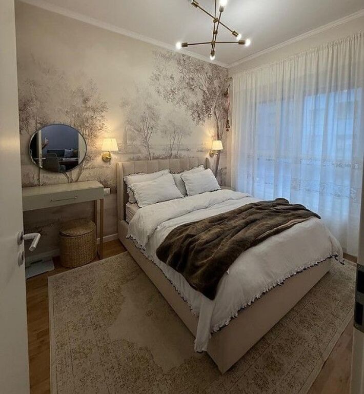 Apartament 2+1 me parkim per qira tek Mangalemi