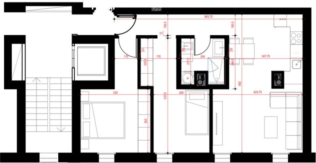 Appartamento 2+1 (senza balcone) in vendita presso By Long Hill Residence, Mjull-Bathore.