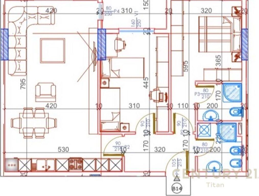 Apartamente 2+1+2 per shitje Kamez