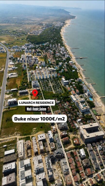 EXCLUSIVE ! Apartament 1+1 për shitje në Lunarch Residence Mali i Robit ! 68,860 €