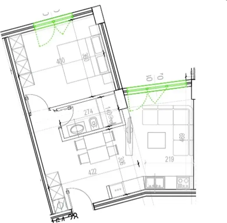 Shitet apartament 1+1 tek Kodra e Diellit .