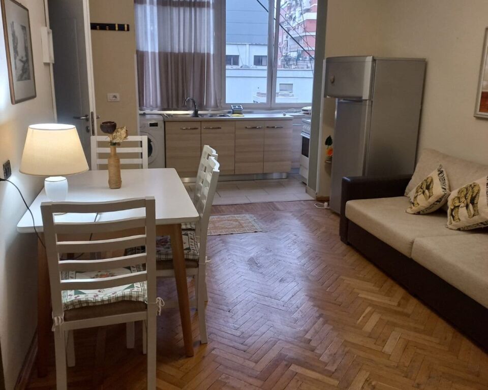 Apartment 1+1 for rent in the Center, at Dollari, Kavajes Street, Durresit Street, Skenderbej Square, Myslym Shyri Street, Mine Peza Street.