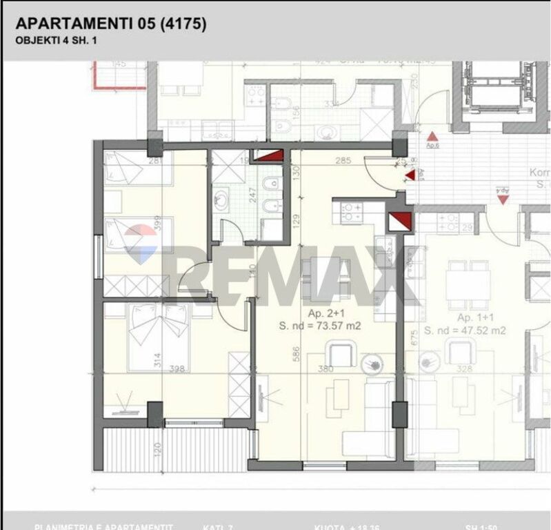 Shitet Apartament 2+1 – Univers City