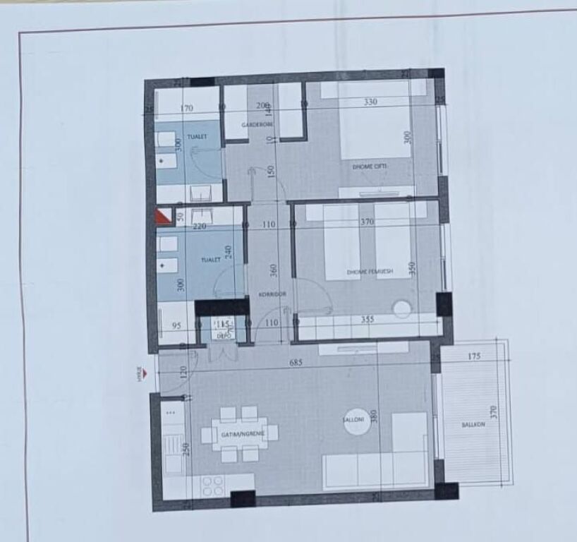 🏡 SHITET APARTAMENT 2+1 + 2 TUALETE + GARDEROBË