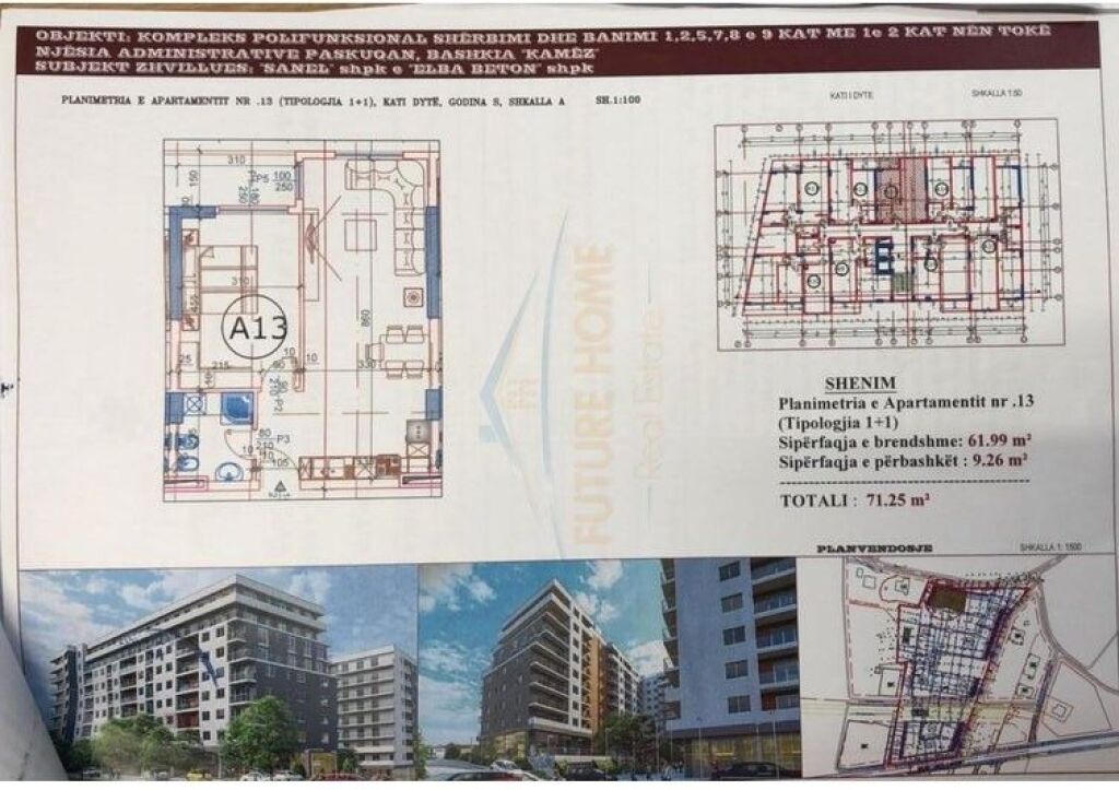 In vendita, Appartamento 1+1, Paskuqan, Space City.
