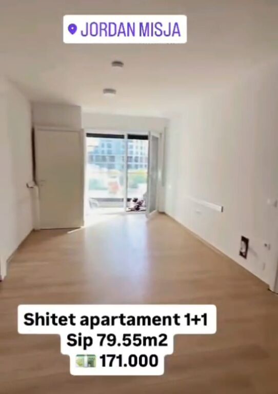 Apartment 1+1 for sale at Jordan Misja Street, Don Bosko Street, New Boulevard .