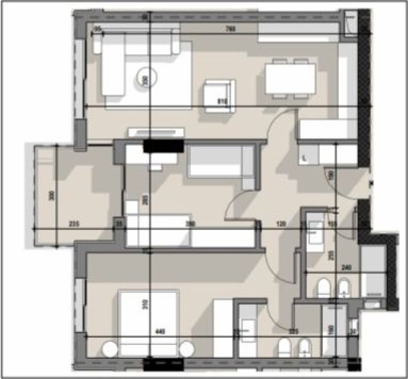 Shitet, Apartament 2+1+2, Rezidenca Ajka, Tiranë