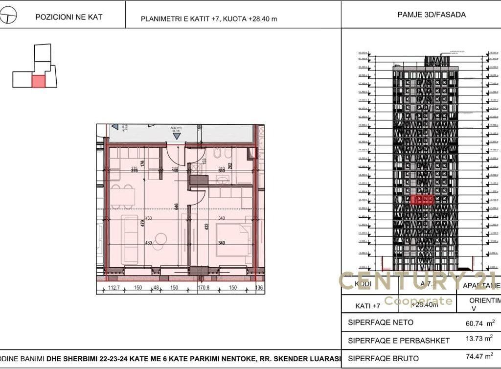 WE SELL 1+1 APARTMENT AT KOMUNA BUILDING, KOMUNA E PARISIT