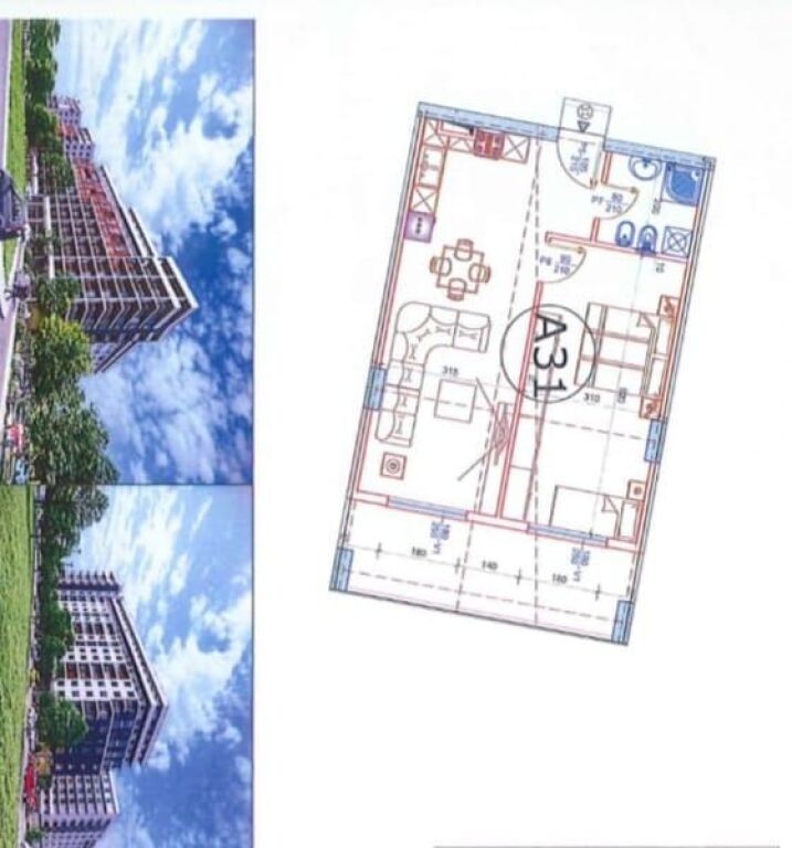 SHITET APARTAMENT 1+1 – KOMPLEKSI SPACE CITY PASKUQAN