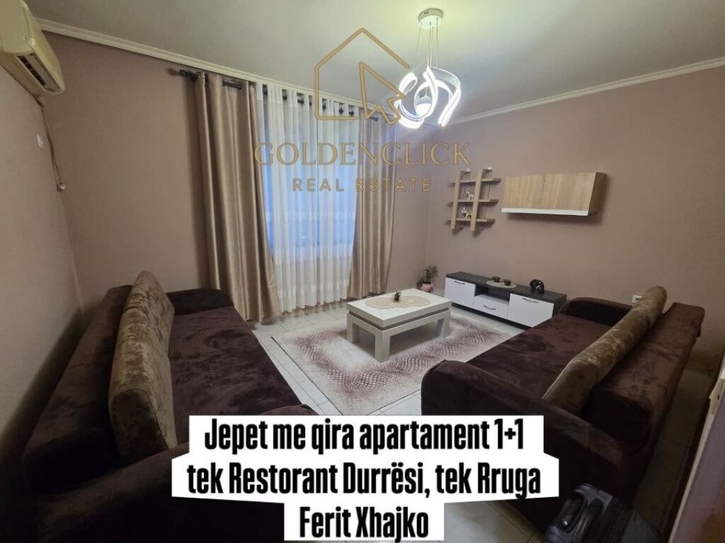 Jepet me qira apartament 1+1 tek Rrstorant Durrësi, tek Rruga Ferit Xhajko