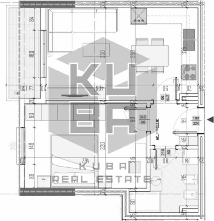 Apartment 1+1, 63m2 for Sale in the Center, 📍Kamëz. 59.9 mln Lekë