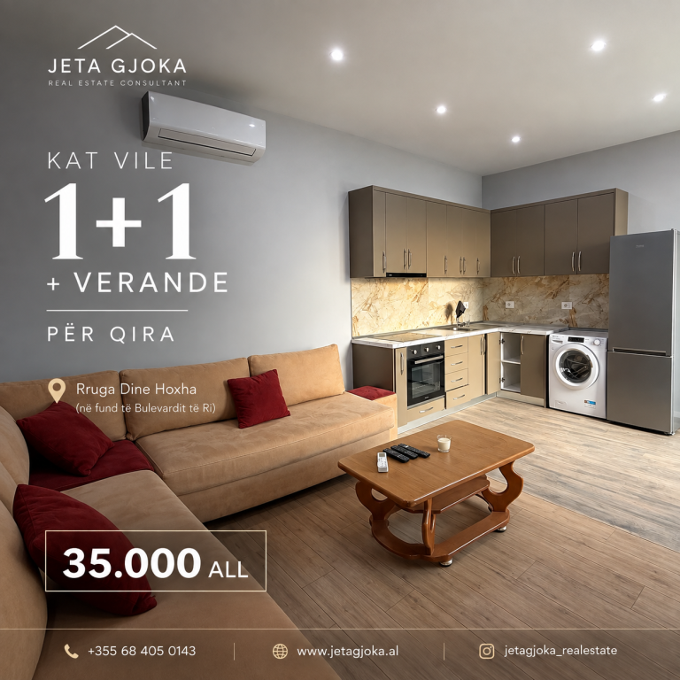 1+1 villa floor for rent