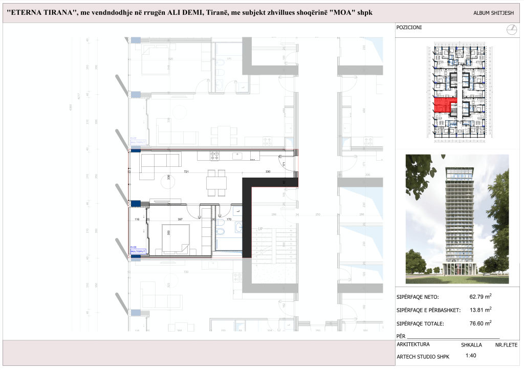 ETERNA Tirana Residence – Diverse tipologie di appartamenti in vendita