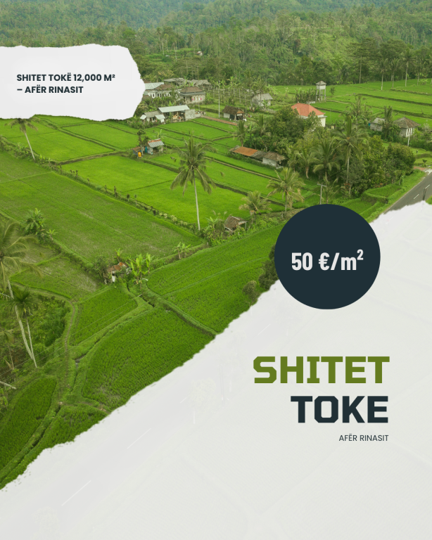 🌳 SHITET TOKË 12,000 m² – AFËR RINASIT | ÇMIM OKAZION‼️