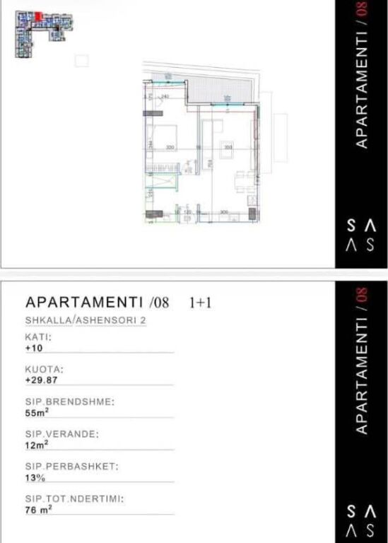 OCCASIONE - VENDESI APPARTAMENTO 1+1 - YZBERISHT, TIRANA