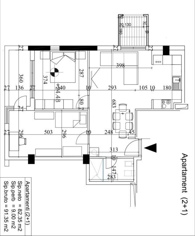 Apartment 2+1 for sale Oxhaku, Tirana