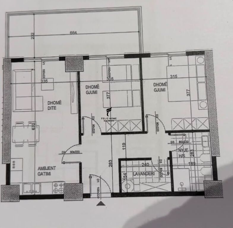 IN VENDITA APPARTAMENTO 2+1 CAMPO DI AVIAZIONE 18.400.000 LEKE FH-91615