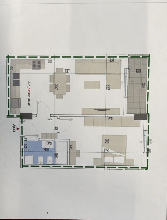 SHITET APARTAMENT 1+1 NË KAMEZ