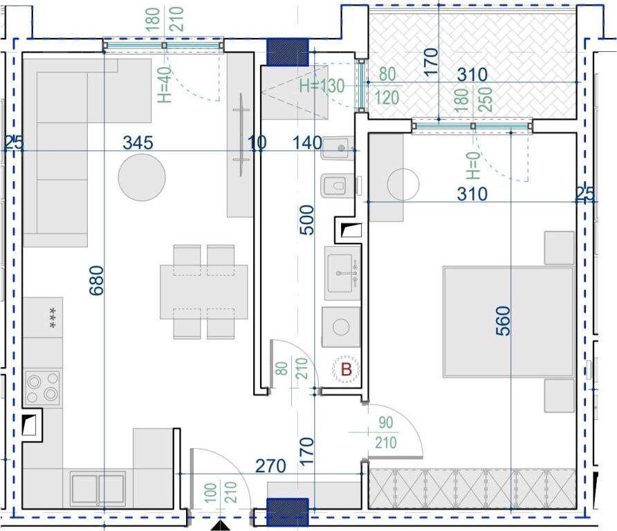 SHITET APARTAMENT 1+1 NË KAMEZ
