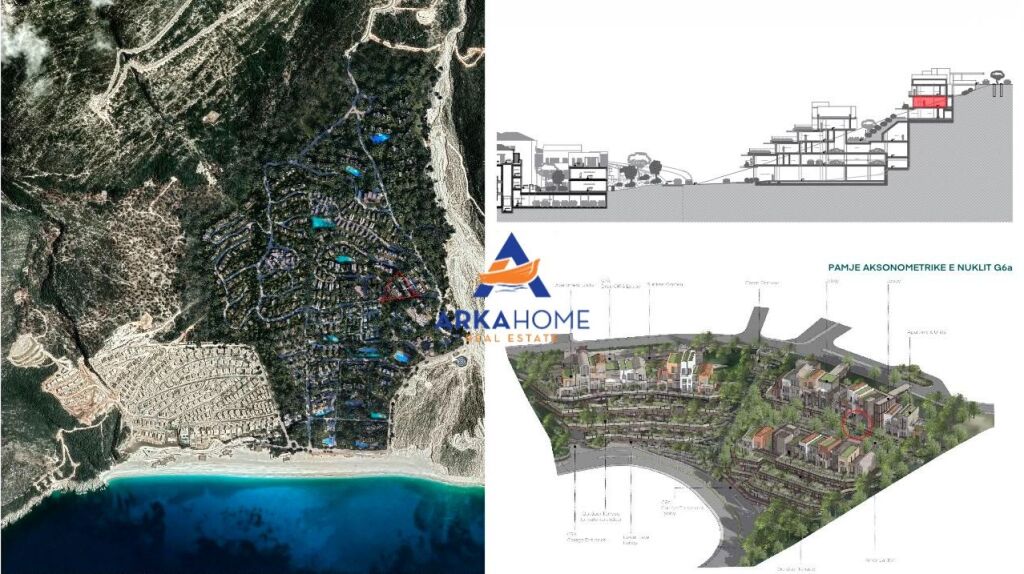 SHITET APARTAMENT 1+1+VERANDE "PALASE, GREEN COAST 2, HIMARE" 400.000 EURO