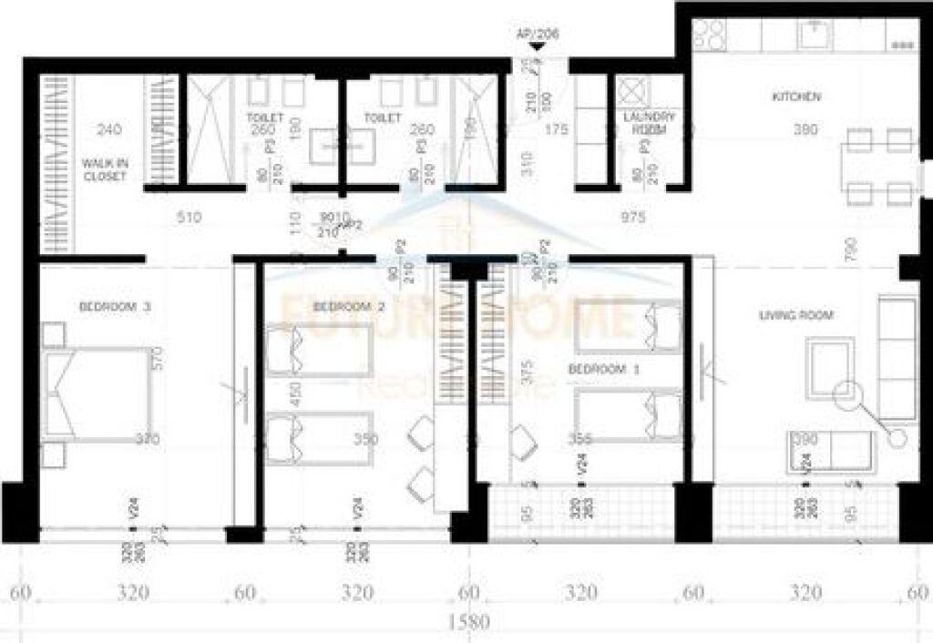 Shitet, Apartament 3+1+2+Depo, Sauk " Grow Green ", Tiranë.