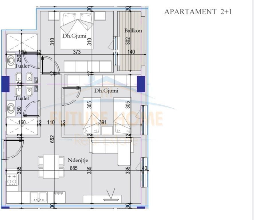 Shitet, Apartament 2+1+2, Tirana Entry 2, Tiranë.
