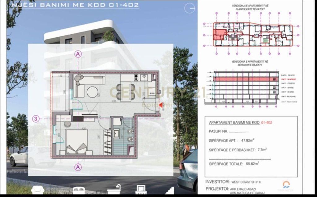 Apartament në shitje – West Coast Residence, Golem | 300 m nga deti