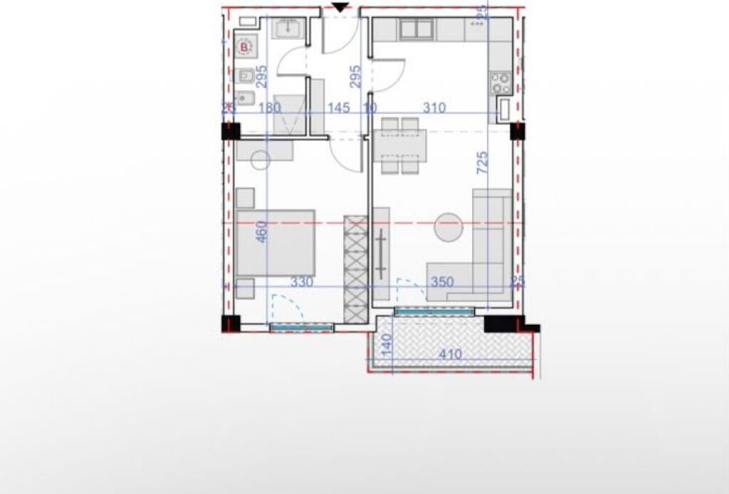Apartament 1+1 per shitje ne Paskuqan.