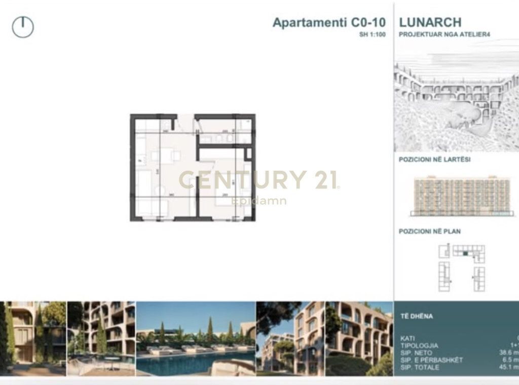 EXCLUSIVE ! Apartament 1+1 për shitje në Lunarch Residence Mali i Robit !