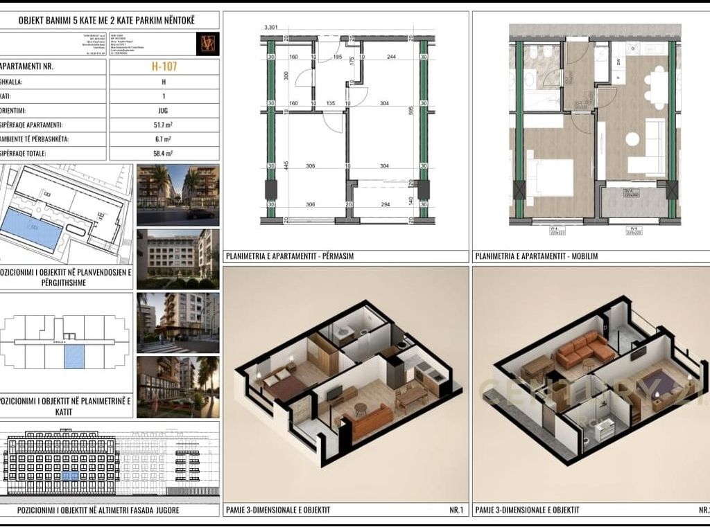 SHITET APARTAMENT 1+1 VIZION 3 RESIDENCE, MALI I ROBIT - PAGESE ME KESTE !