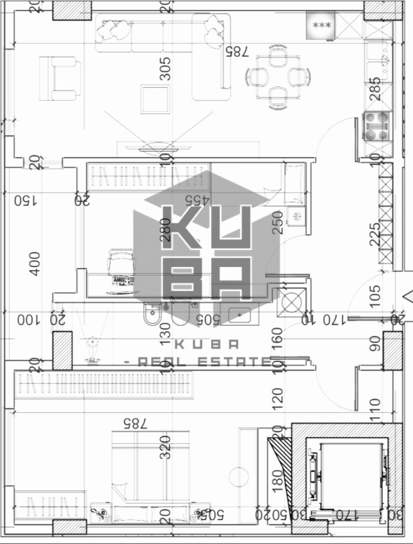 Apartament 2+1 , 99 m2  drejt përfundimit, afër Qendrës në Kamëz me Super Çmim.