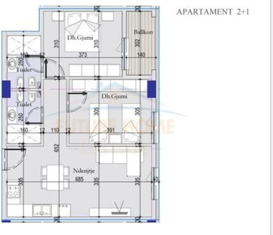 In vendita, Appartamento 2+1+2, Tirana Entry 2, Tirana.