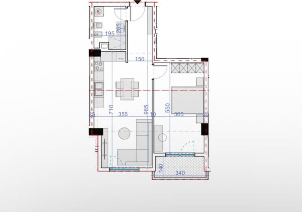 Apartament 1+1 per shitje ne Paskuqan.