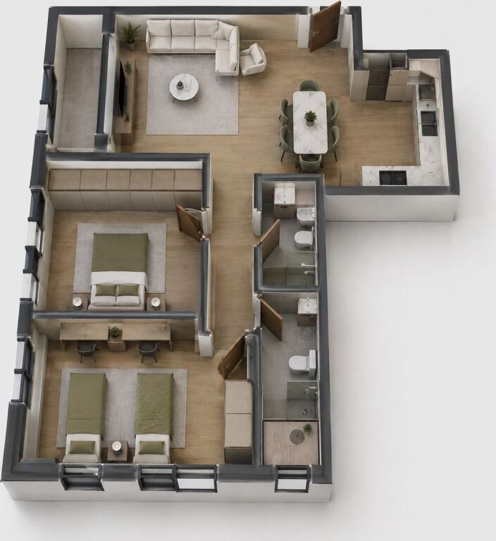 Shitet, Apartament 2+1+2 ART N'LAGJE, Xhamlliku, Tirane
