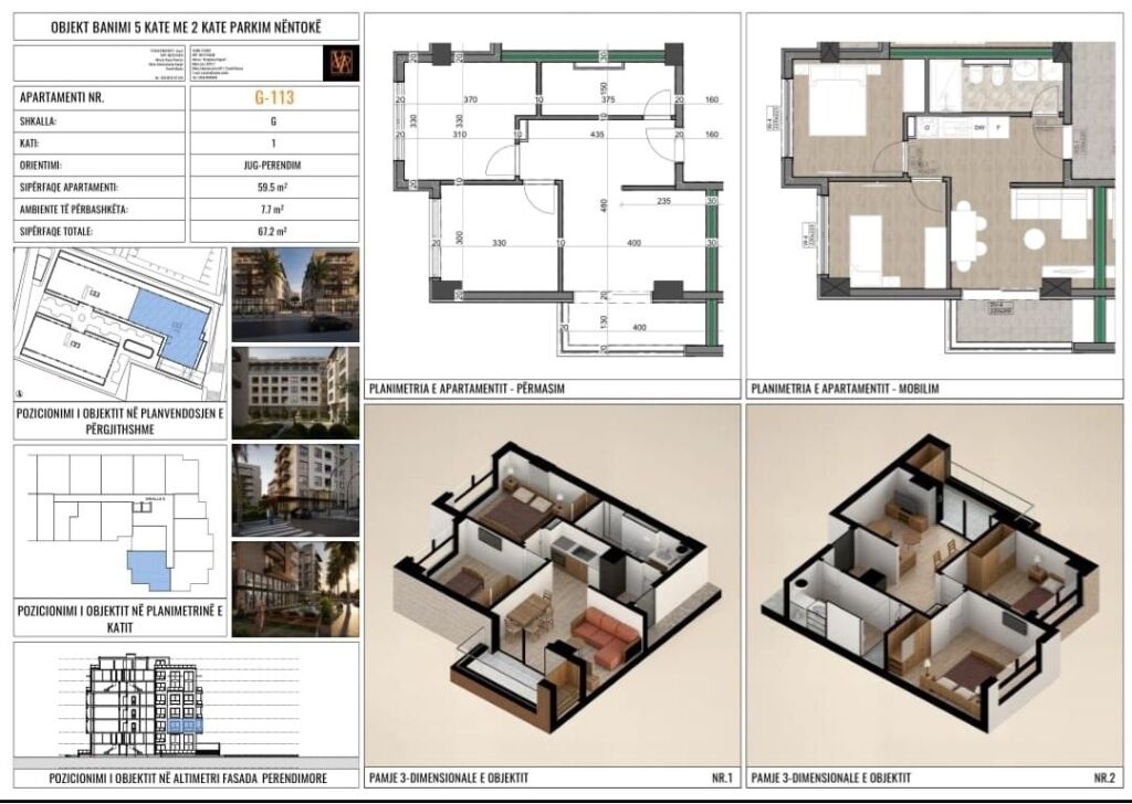 APARTAMENT 2+1 NE VIZION 3 RESIDENCE, MALI I ROBIT -