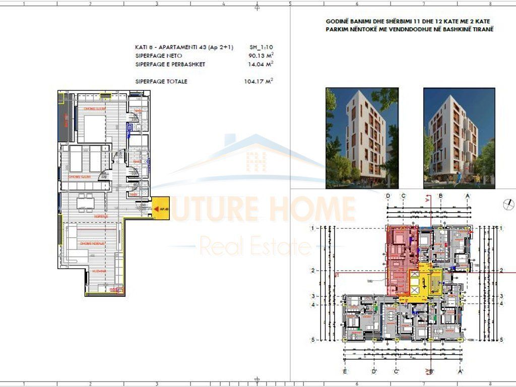 Apartment 2+1 for Sale, Cubex Residence, Kavajes Street