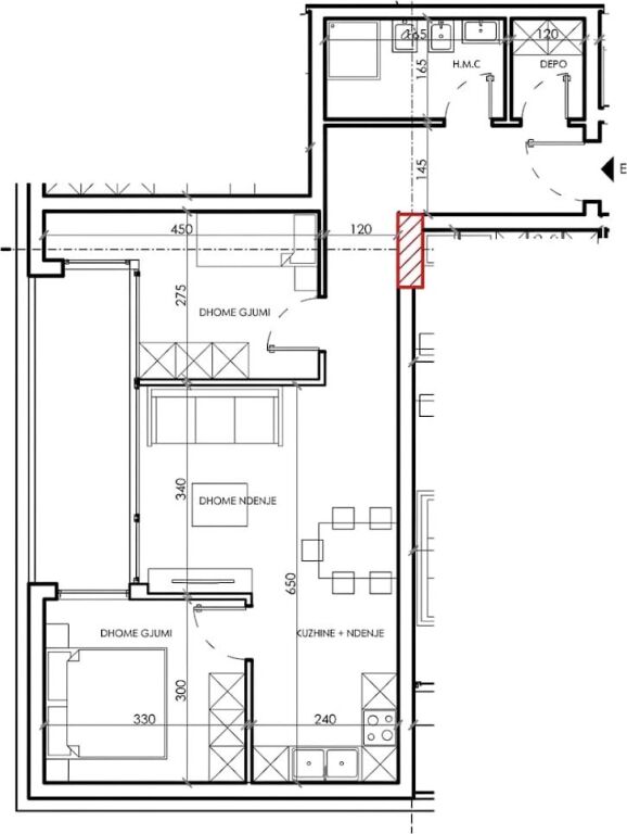 Appartamento 2+1 in vendita ad Astir Residence 2, vicino a Vila-L, Astir, Yzberisht, Kashar.