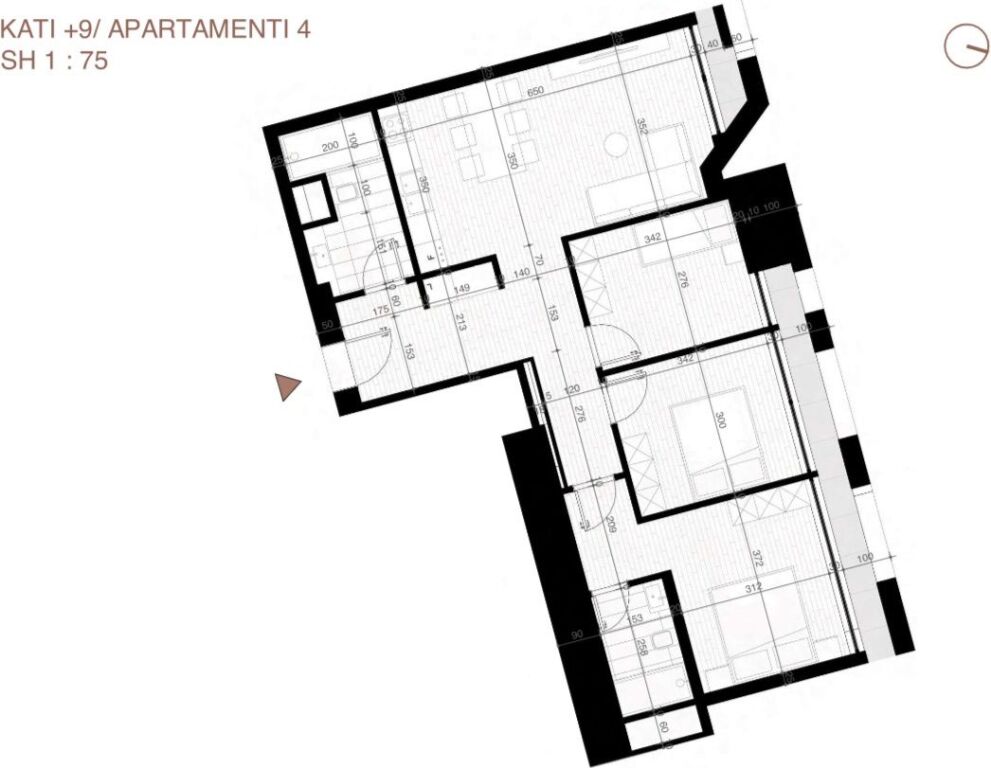 APARTAMENT 3+1 PER SHITJE TEK BULEVARDI RI