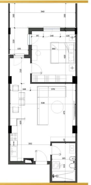 Appartamento 1+1+Veranda in vendita a Bathore.