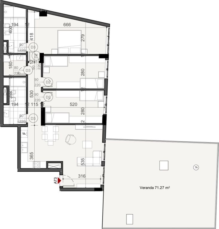APARTAMENT 3+1 PER SHITJE TEK DISPANCERIA