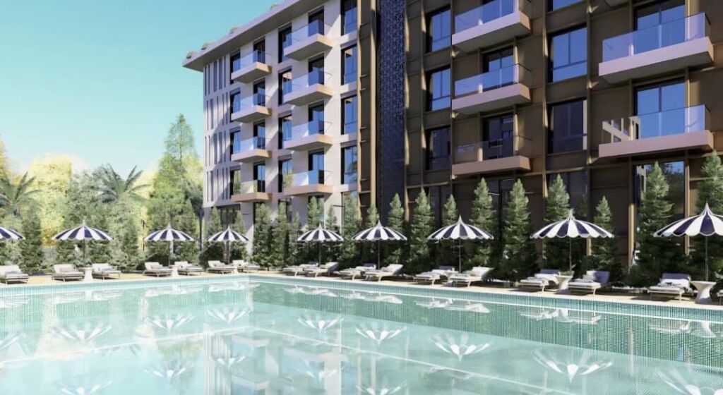 Shitet apartament 1+1 tek Rezidenca Palm Paradise , Mali i Robit , Golem , Shkembi i Kavajes , Durres .
