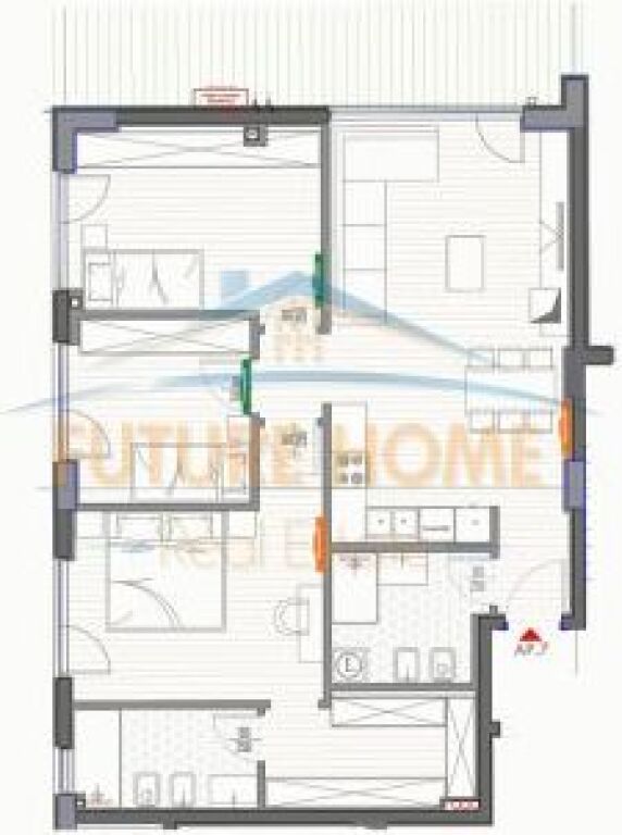 For sale, Apartment 3+1+2, Forest Residence, Dry Lake.