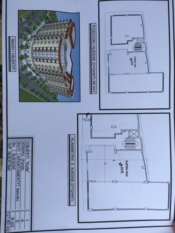 OFFICE FOR RENT 270 M2 KODRA DIELLIT 1 2000 EURO FH-92122