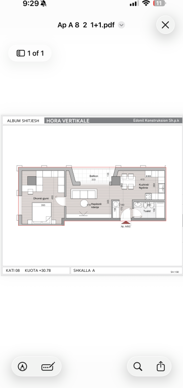 SHITET APARTAMENT 1+1 – 21 DHJETORI | HORA VERTIKALE