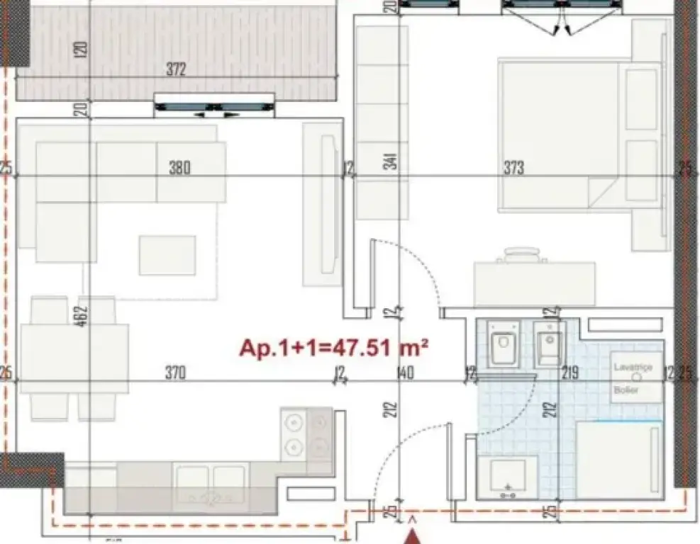 1+1 apartment for sale at RingSide Residence, Paskuqan.
