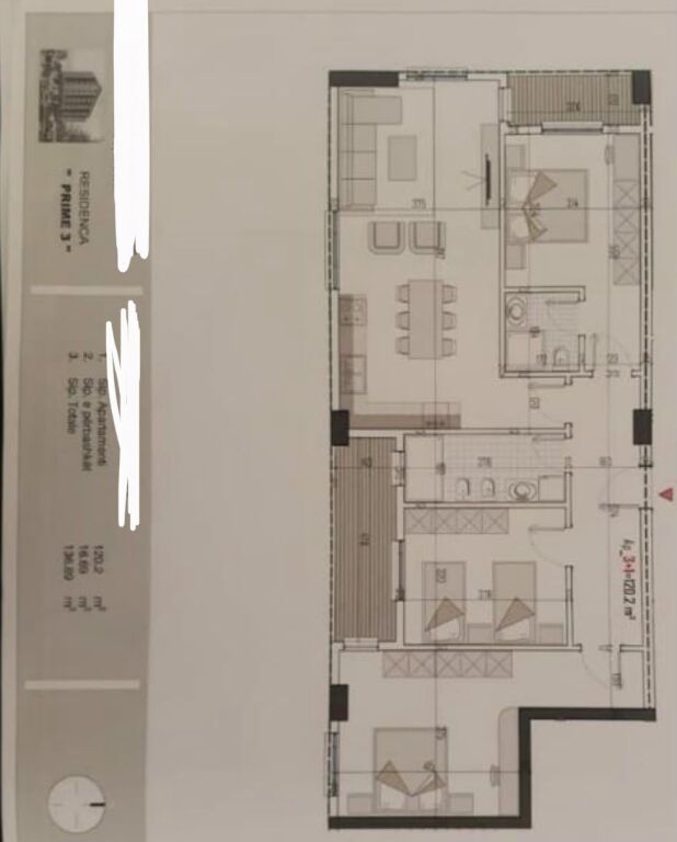 Apartament 3+1+2 Ne Shitje Kamez