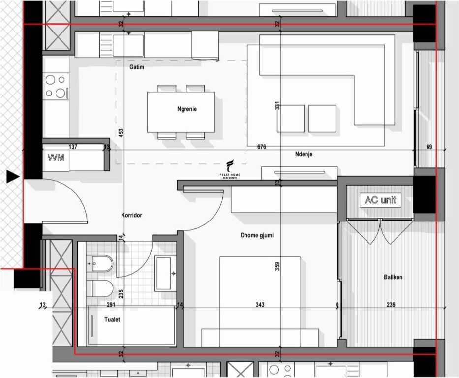 SHITET APARTAMENT 1+1 BULEVARDI I RI 213.700 EURO  FH-92762
