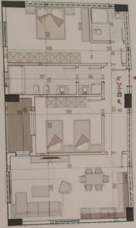 Apartament 2+1+2 Në Shitje Kamëz ID 5535